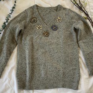 J crew Jeweled Sweater